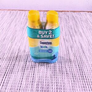 Coppertone Kids SPF 50 Water Resistant Sunscreen Spray 5.5oz Twin Pack